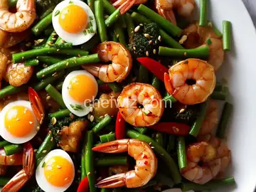 Stir-Fried Shrimp With Eggs and Chinese Chives Recipe