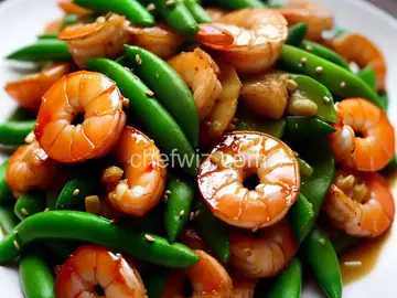 Stir-Fried Shrimp with Snow Peas and Ginger