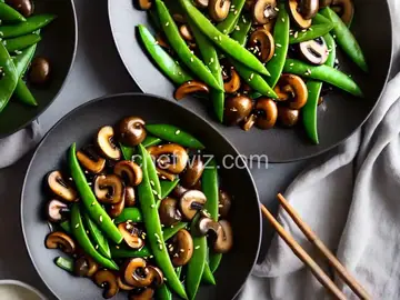 Stir Fried Snow Peas and Mushrooms