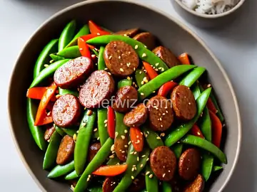 Stir-Fried Snow Peas with Chinese Sausage Recipe