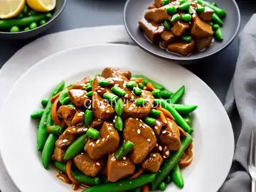 Stir-Fried Velvet Chicken with Snap Peas and Lemon-Ginger Sauce Recipe