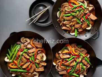 Stir-Fry with Pork Belly, Kimchi, and Trumpet Mushrooms