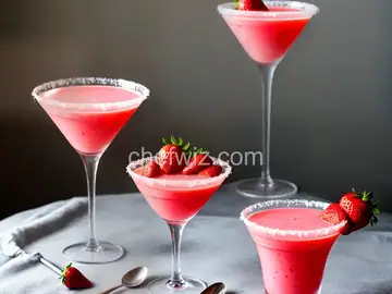 Strawberries and Vodka Frozen Cocktail