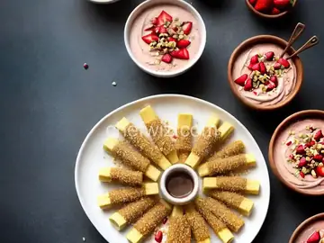 Strawberry-Banana-Tahini Pops