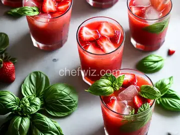 Strawberry Basil Bourbon Smash