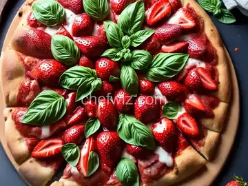 Strawberry, Basil and Balsamic Pizza