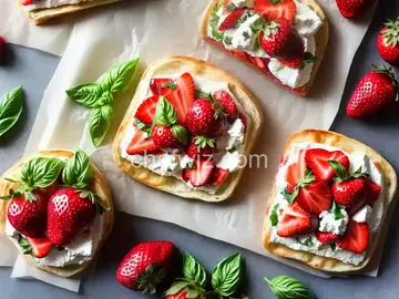 Strawberry, Basil and Goat Cheese Panini