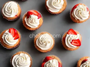 Strawberry-Cream Cheese Cupcakes with Cake Mix
