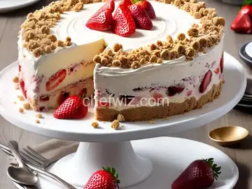 Strawberry Crunch Ice Cream Cake