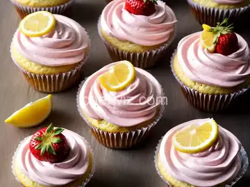 Strawberry Cupcakes with Lemon Zest Cream Cheese Icing