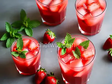 Strawberry-Ginger-Mint Lemonade