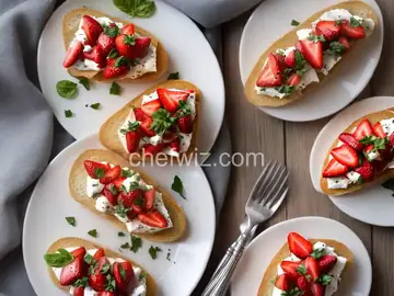 Strawberry Goat Cheese Bruschetta