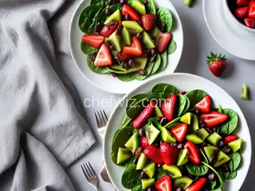 Strawberry, Kiwi, and Spinach Salad