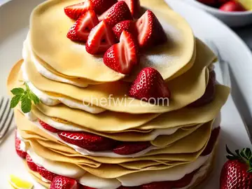 Strawberry Lemon Crepe Cake
