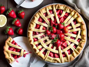 Strawberry-Lemon Lattice Pie