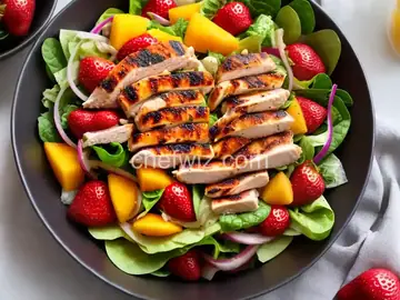 Strawberry-Mango Grilled Chicken Salad