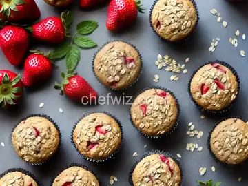 Strawberry Oat Muffins
