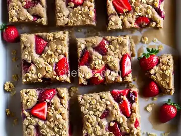 Strawberry Oatmeal Breakfast Bars