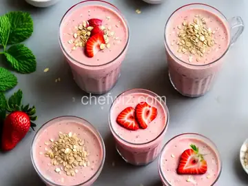 Strawberry Oatmeal Breakfast Smoothie