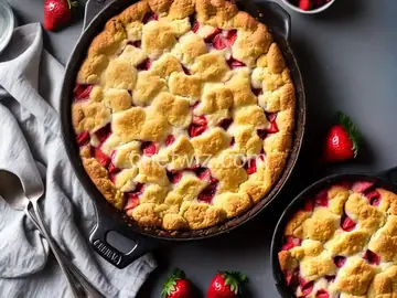 Strawberry Rhubarb Cobbler