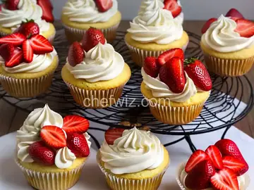 Strawberry Shortcake Butterfly Cupcakes