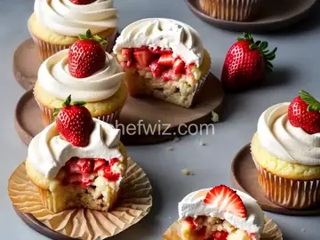 Strawberry and Mascarpone Filled Cupcakes