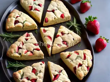 Strawberry and Rosemary Scones
