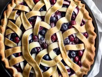 Streusel Topped Pear and Blueberry Pie