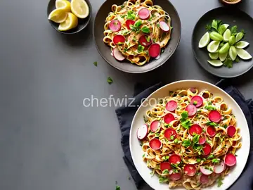 Strozzapreti Carbonara with Radishes