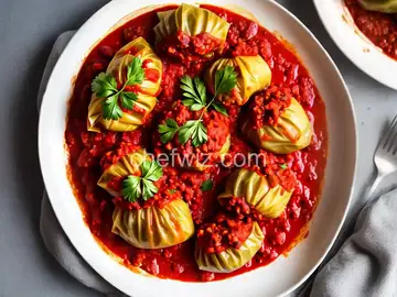 Stuffed Cabbage with Tomato Sauce