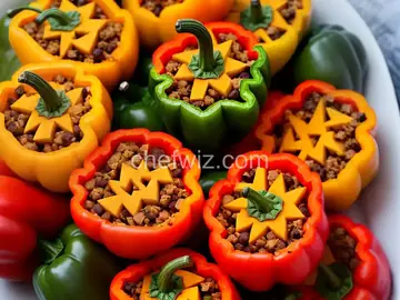 Stuffed Jack-O'-Lantern Bell Peppers