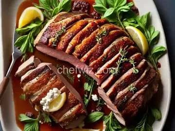 Stuffed Lamb Breast With Lemon, Ricotta, and Oregano