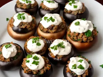 Stuffed Mushrooms with Sour Cream