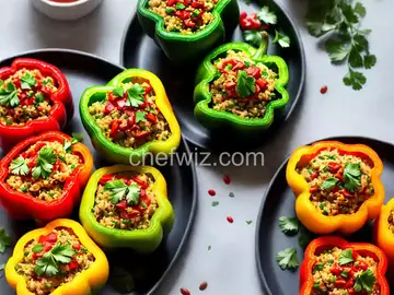 Stuffed Peppers with Frozen Cauliflower Rice