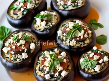 Stuffed Portobello Mushrooms with Spinach and Feta