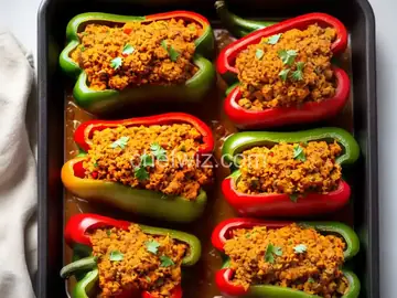 Stuffed Red Bell Peppers