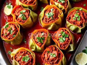 Stuffed Red Cabbage Rolls
