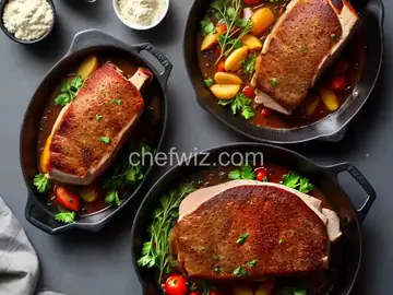 Stuffed and Roasted Bone-in Veal Breast