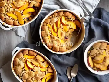 Sugar Free Peach and Banana Cobbler