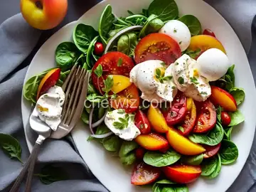 Summer Salad with Burrata, Tomatoes, and Nectarines