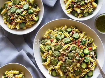 Summer Squash Pasta Salad with Chimichurri Vinaigrette