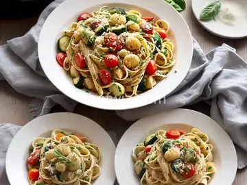 Summer Veggie Pasta Scampi
