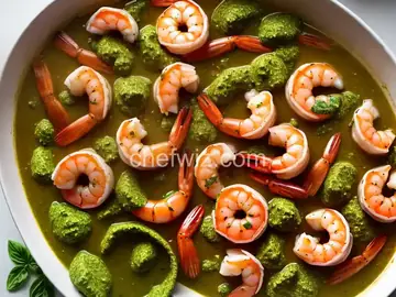 Summery Shrimp with Pesto