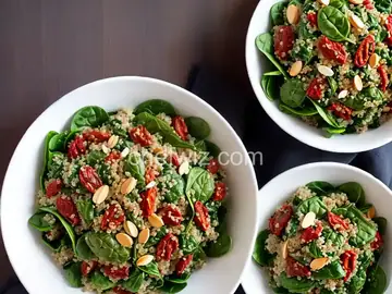Sun-Dried Tomato, Spinach and Quinoa Salad