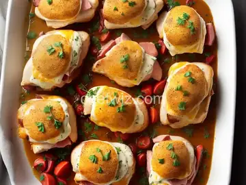 Sunny's Ham and Cheese Stuffed Chicken Breasts (Chicken Cordon Bleu)