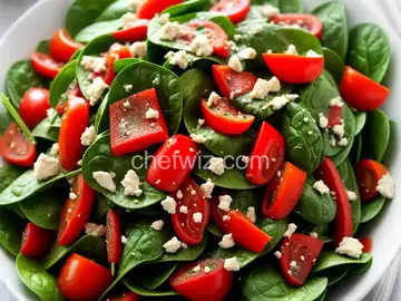 Super Easy Spinach and Red Pepper Salad