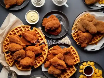 Sweet Hot Fried Chicken and Waffles