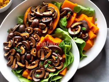 Sweet Potato Bowls With Spiced Lamb and Mushrooms