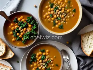 Sweet Potato, Kale and Chickpea Soup