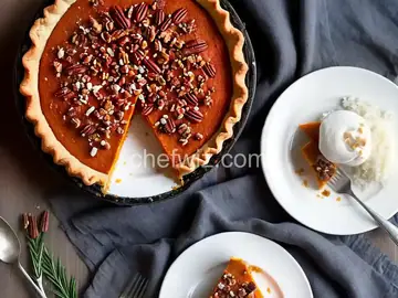 Sweet Potato Pie with Candied Pecans and Coconut